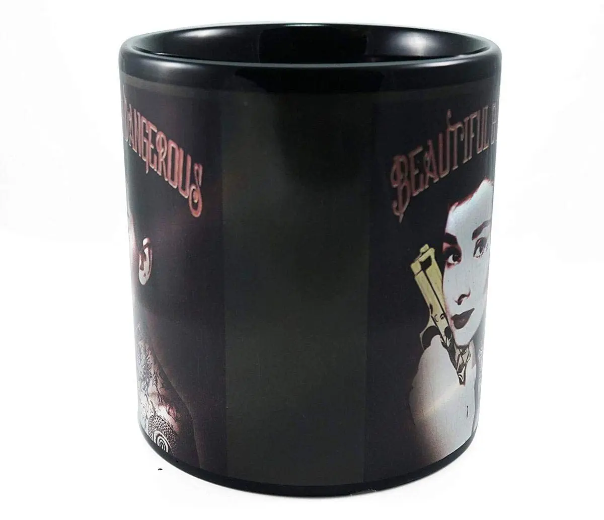 JUST FUNKY Audrey Hepburn Beautiful and Dangerous 20oz Ceramic Coffee Mug | Iconic Design, Large Capacity, Gift-Ready - view 2