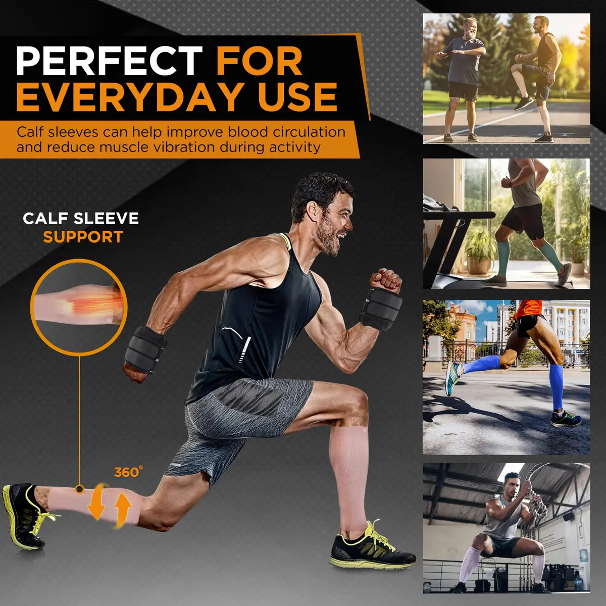 Doc Miller Compression Calf Sleeve for Men & Women 20-30mmHg | Graduated Support for Active Lifestyles - view 2