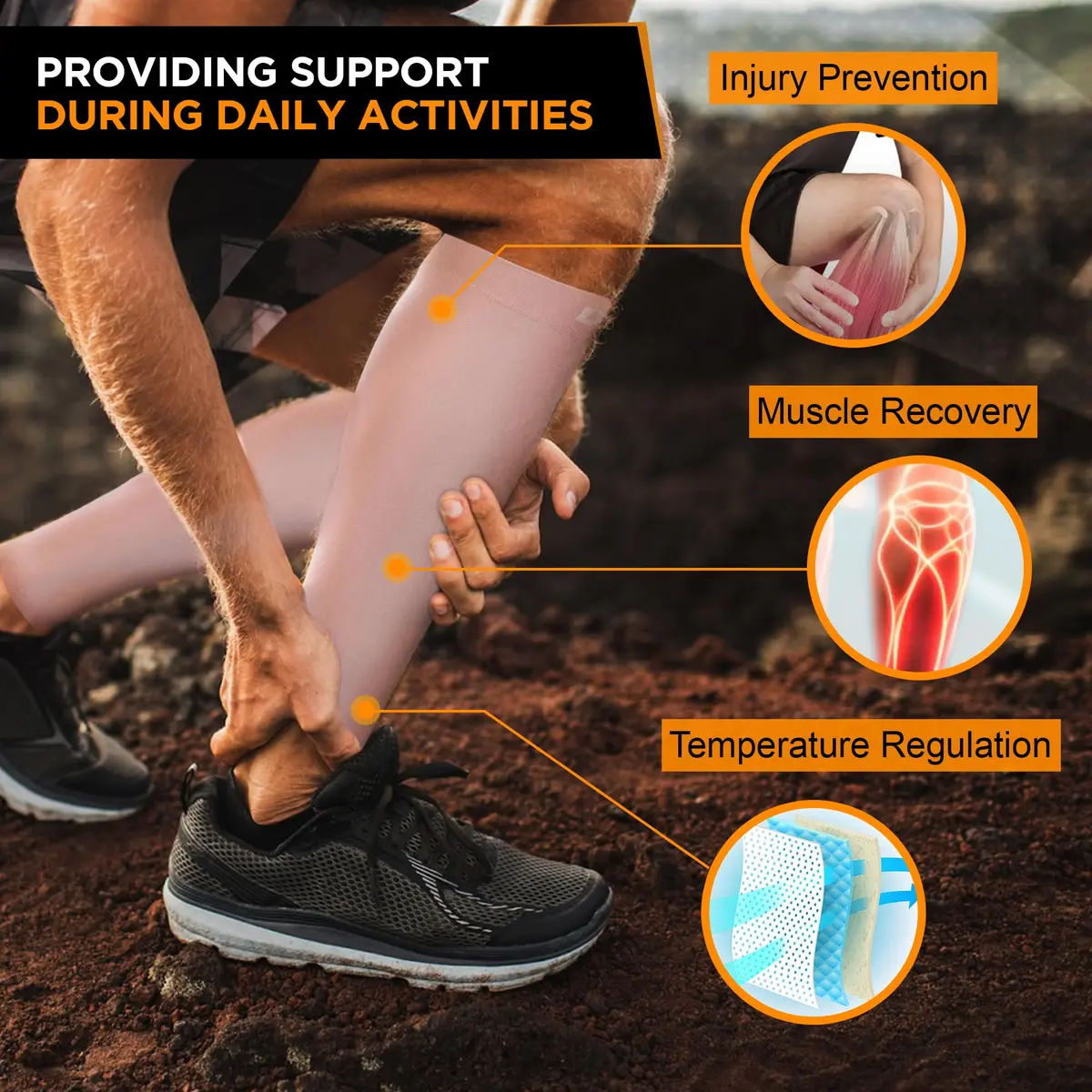 Doc Miller Compression Calf Sleeve for Men & Women 20-30mmHg | Graduated Support for Active Lifestyles - view 4