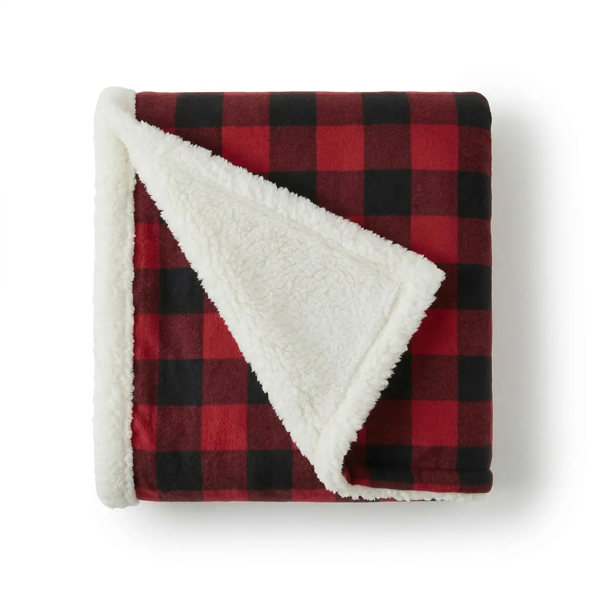 Eddie Bauer Sherpa Throw Blanket 127x152 cm (50x60 in) | Ultra Soft Reversible Fleece & Plush Sherpa Blanket - main product image