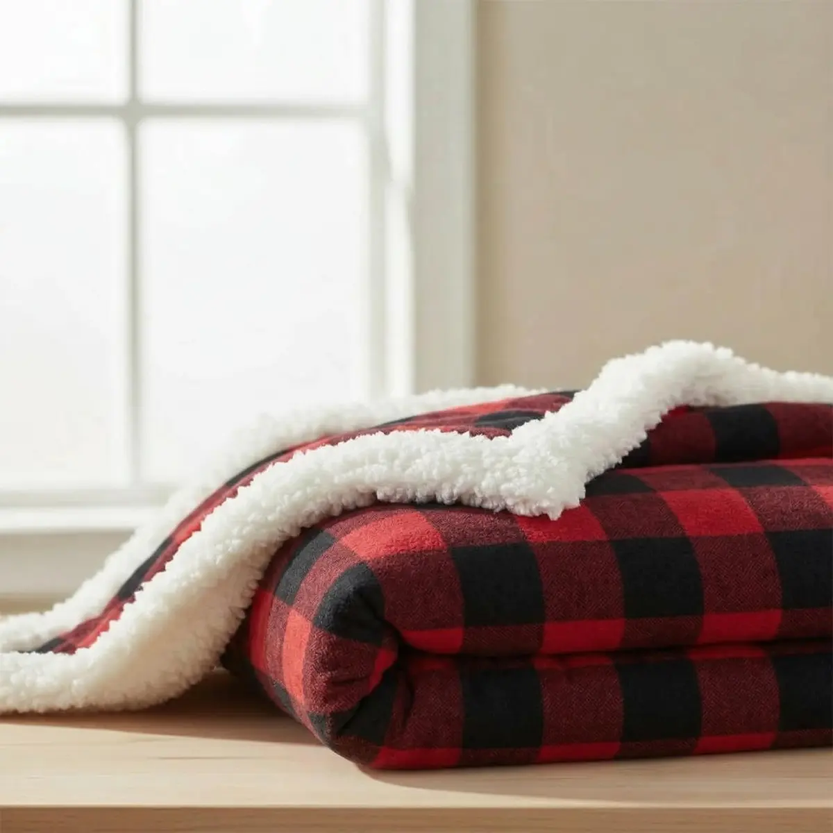 Eddie Bauer Sherpa Throw Blanket 127x152 cm (50x60 in) | Ultra Soft Reversible Fleece & Plush Sherpa Blanket - view 3