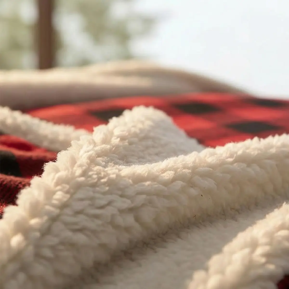 Eddie Bauer Sherpa Throw Blanket 127x152 cm (50x60 in) | Ultra Soft Reversible Fleece & Plush Sherpa Blanket - view 4