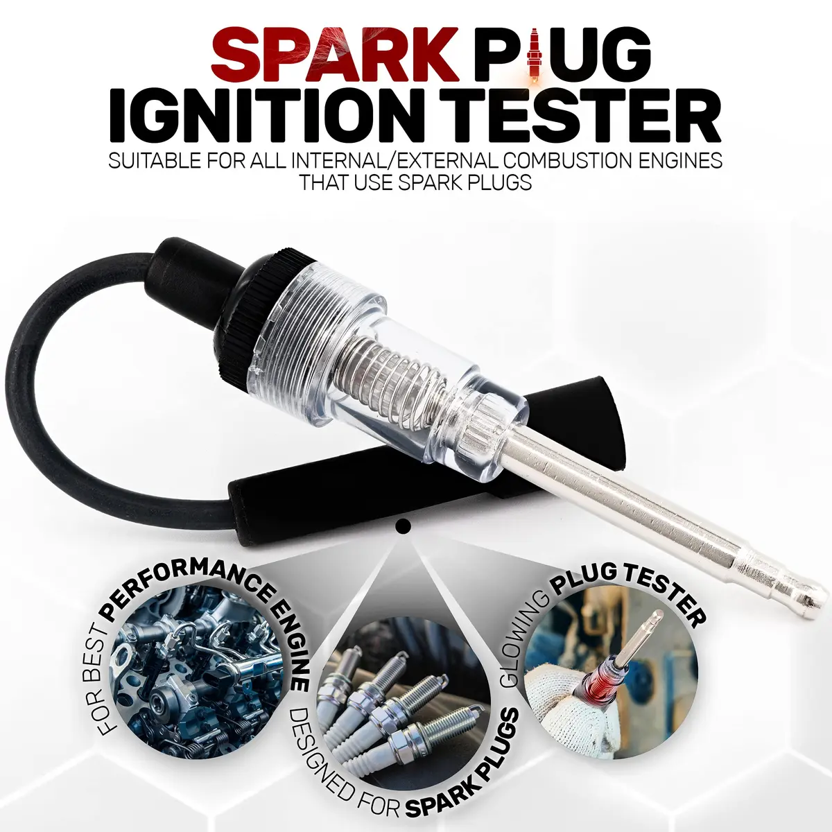 RamPro Inline Spark Tester for 6-12 Volt Engines | Automotive, Car, Lawnmower, Small & Big Internal/External Engine Diagnostic Tool - view 4