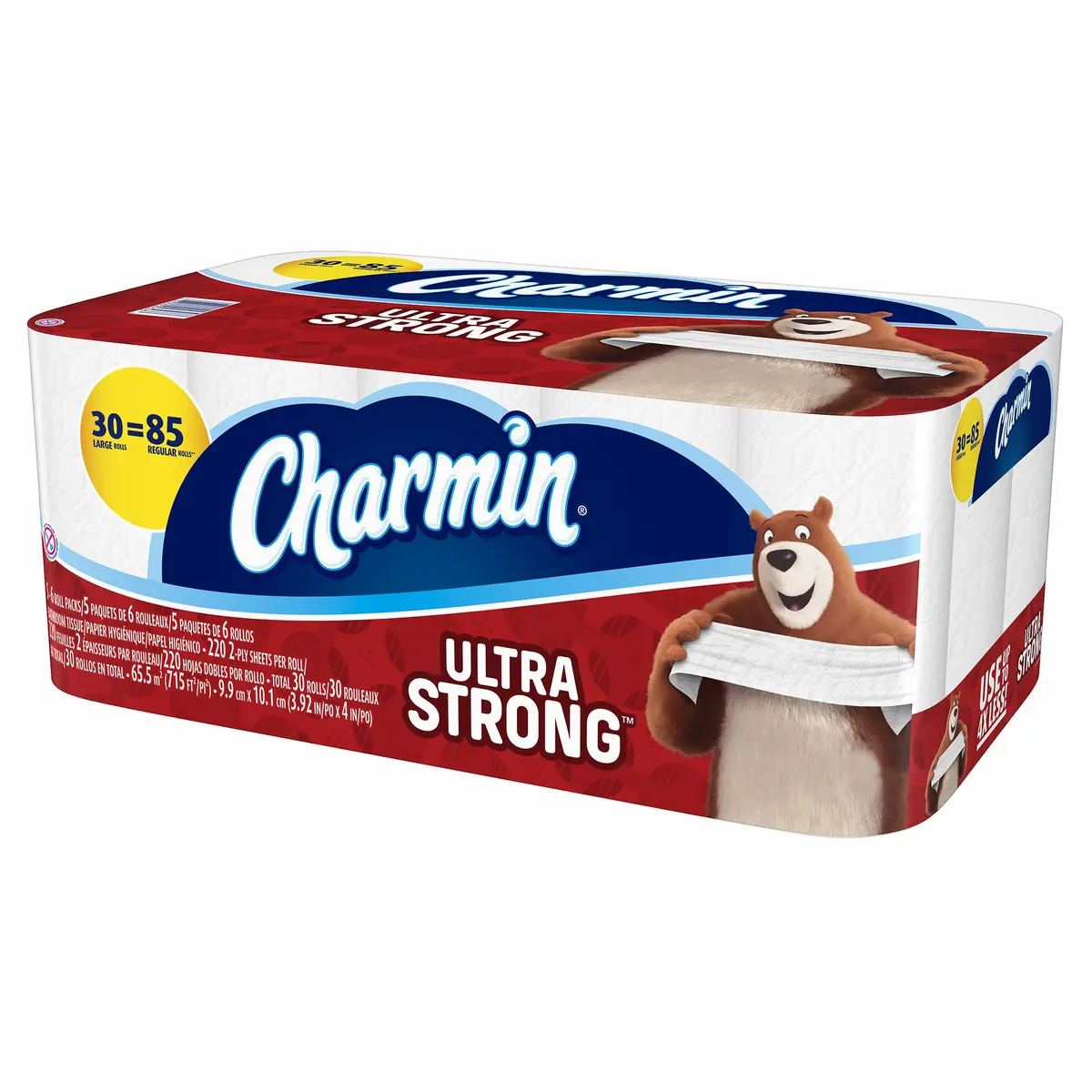 Charmin Ultra Strong Toilet Paper, 30 Large Rolls | 1-Ply Toilet Paper for India - main product image