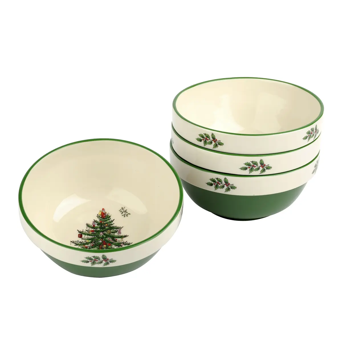 Spode Christmas Tree Stacking Bowls, Set of 4 - Festive Holiday Dinnerware - main product image