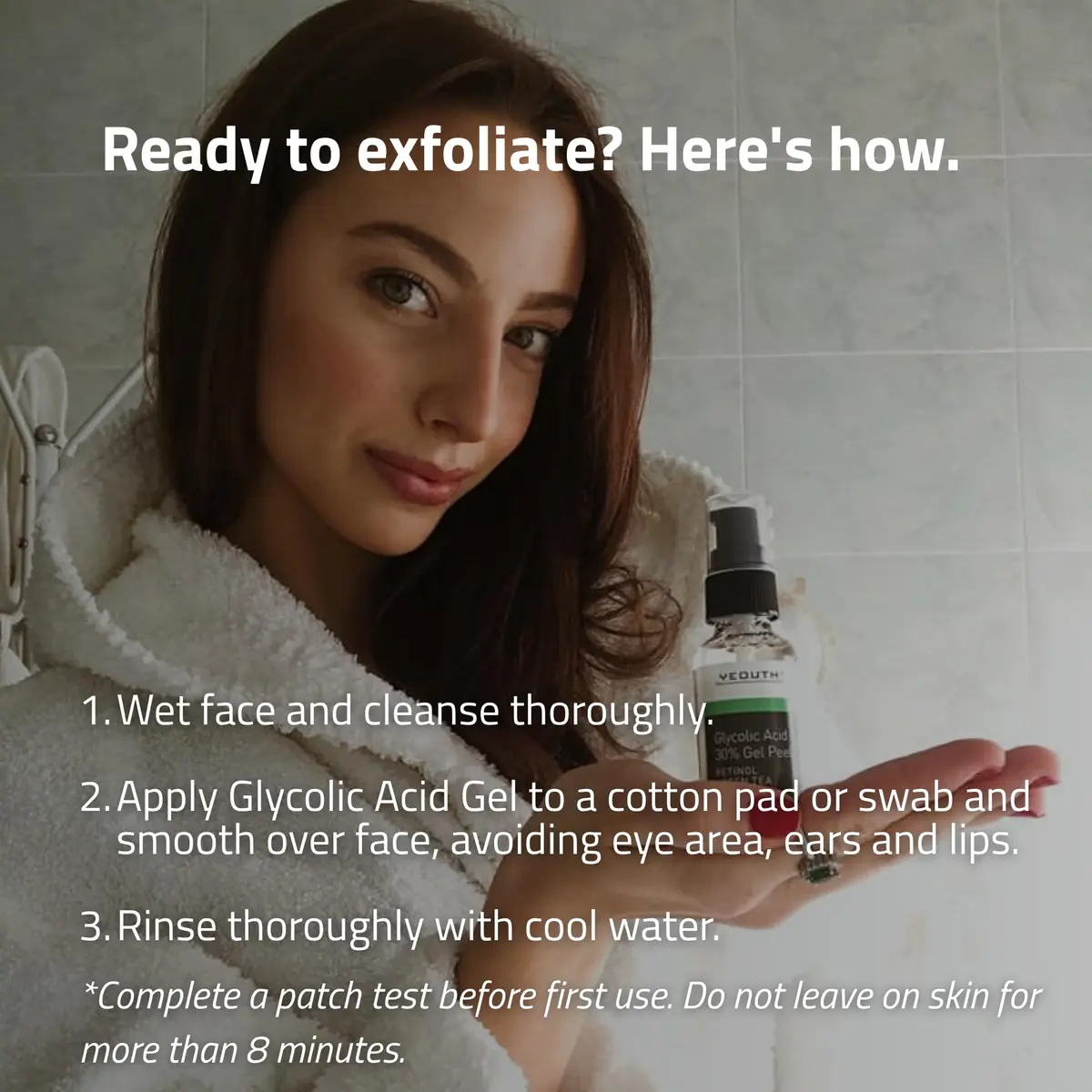 YEOUTH Glycolic Acid Face Peel 30% with Retinol & Green Tea 1oz | Brightening & Exfoliating - view 7