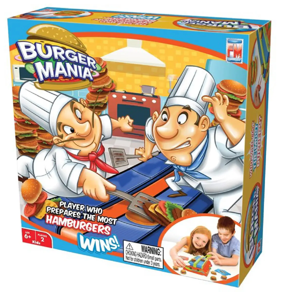 Fotorama Burger Mania Fast-Paced Conveyor Belt Building Game for Kids Ages 6 & Up | Improves Fine Motor Skills - main product image