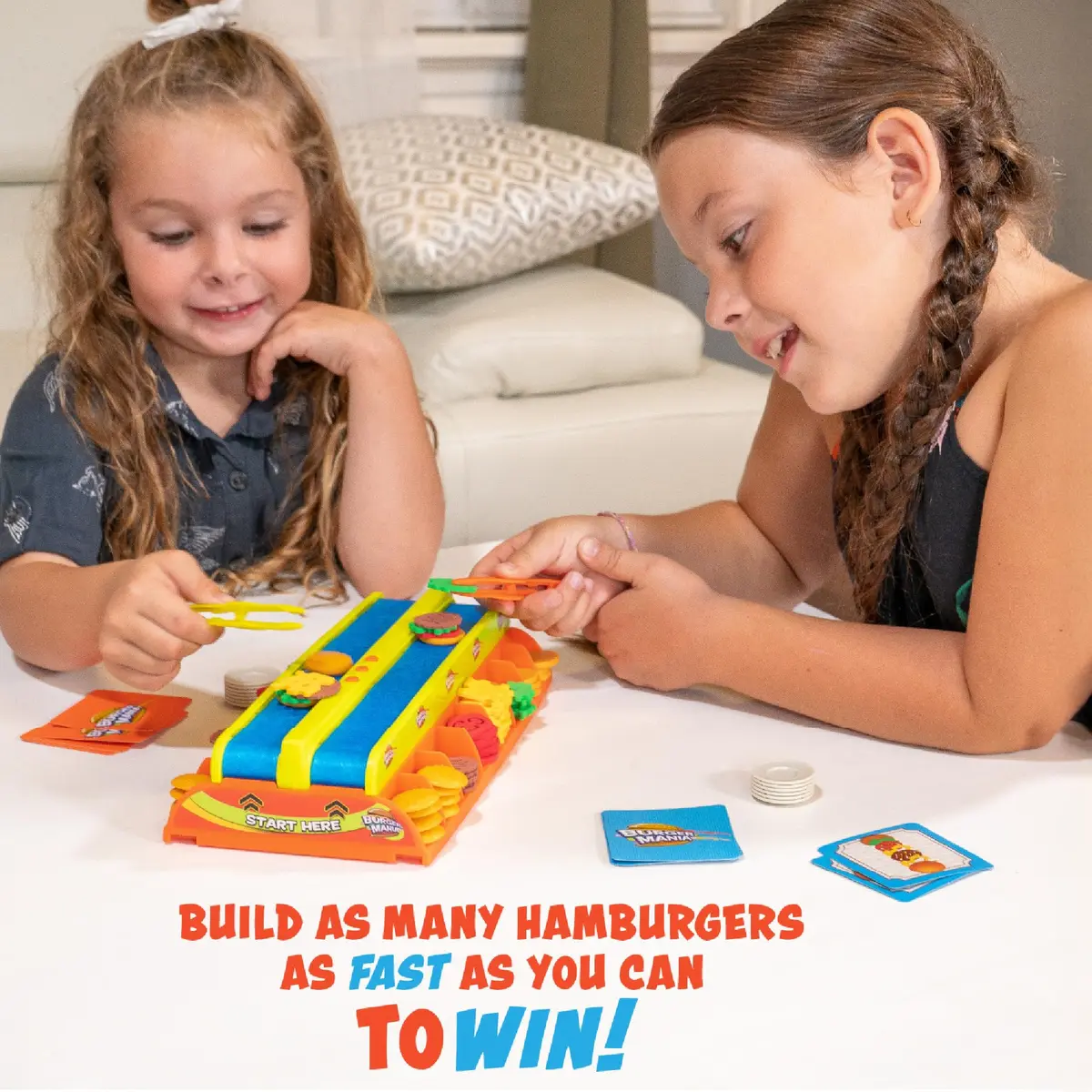 Fotorama Burger Mania Fast-Paced Conveyor Belt Building Game for Kids Ages 6 & Up | Improves Fine Motor Skills - view 2