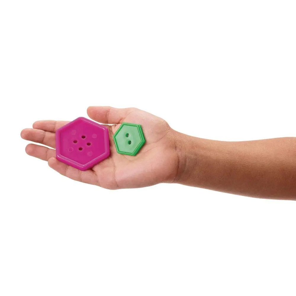 Colorations Really Big Bright Buttons, 130 Pieces (1 lb / 0.45 kg), 8 Shapes, Assorted Colors | Jumbo Craft Buttons for Kids - view 5