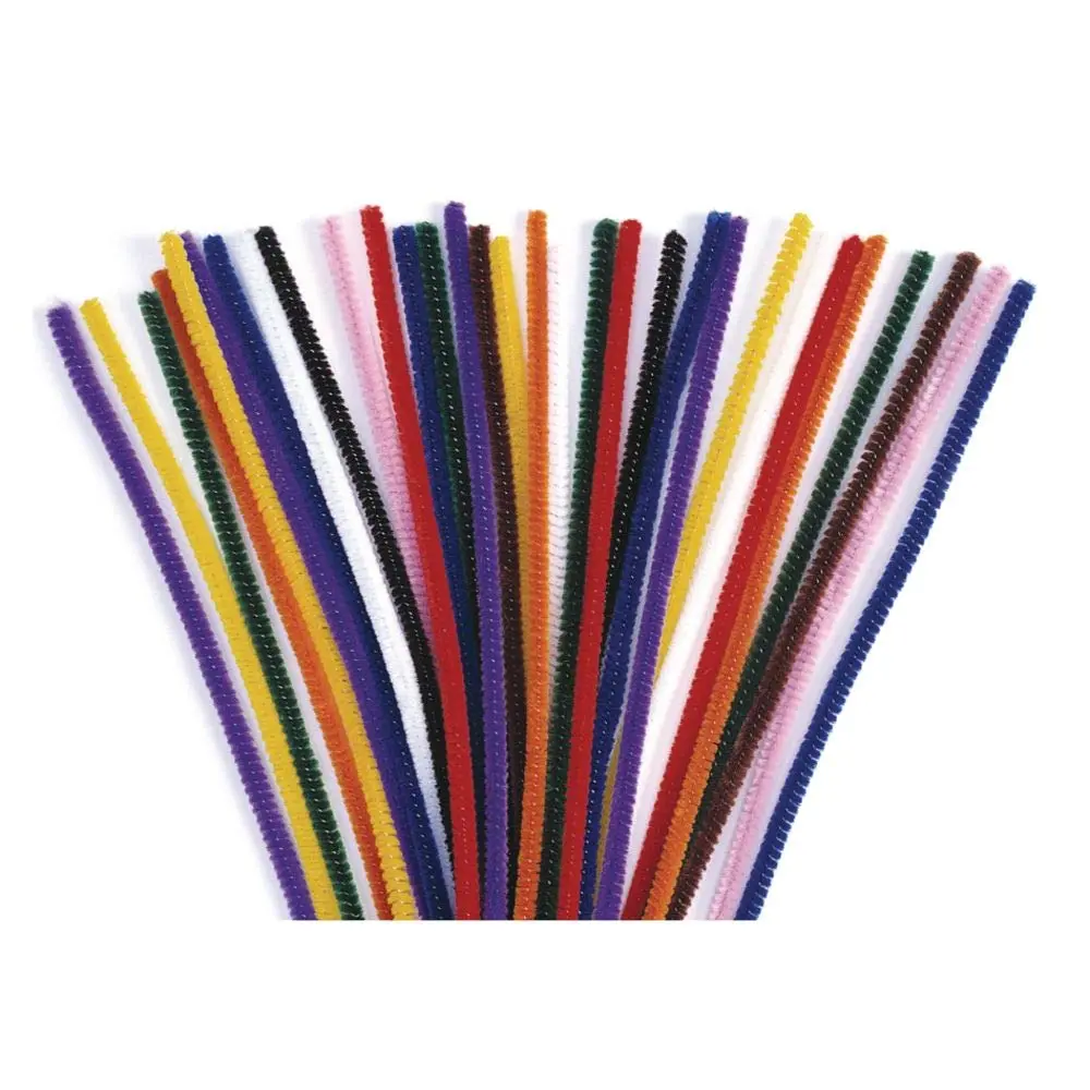 Colorations Pipe Cleaners Assorted Colors Pack of 100 | 12" Fuzzy Craft Supplies for Kids & Classrooms - main product image