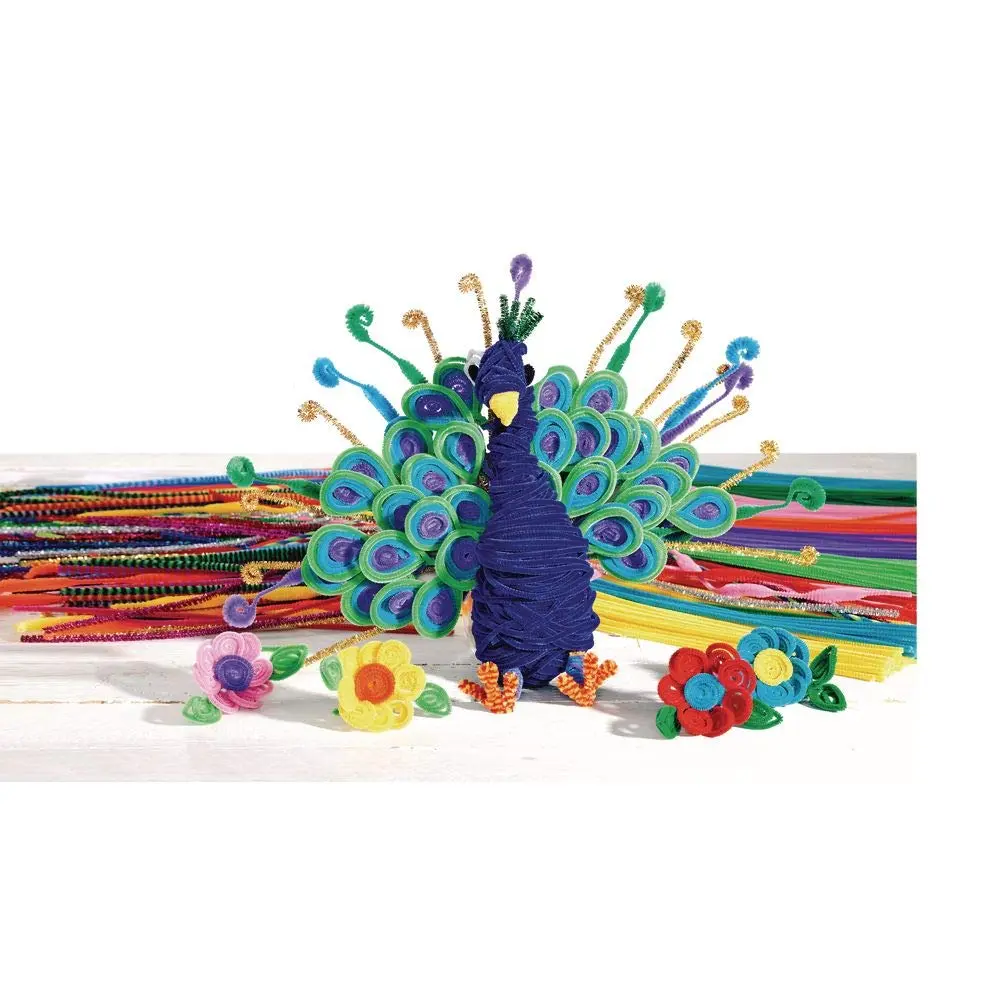 Colorations Pipe Cleaners Assorted Colors Pack of 100 | 12" Fuzzy Craft Supplies for Kids & Classrooms - view 4