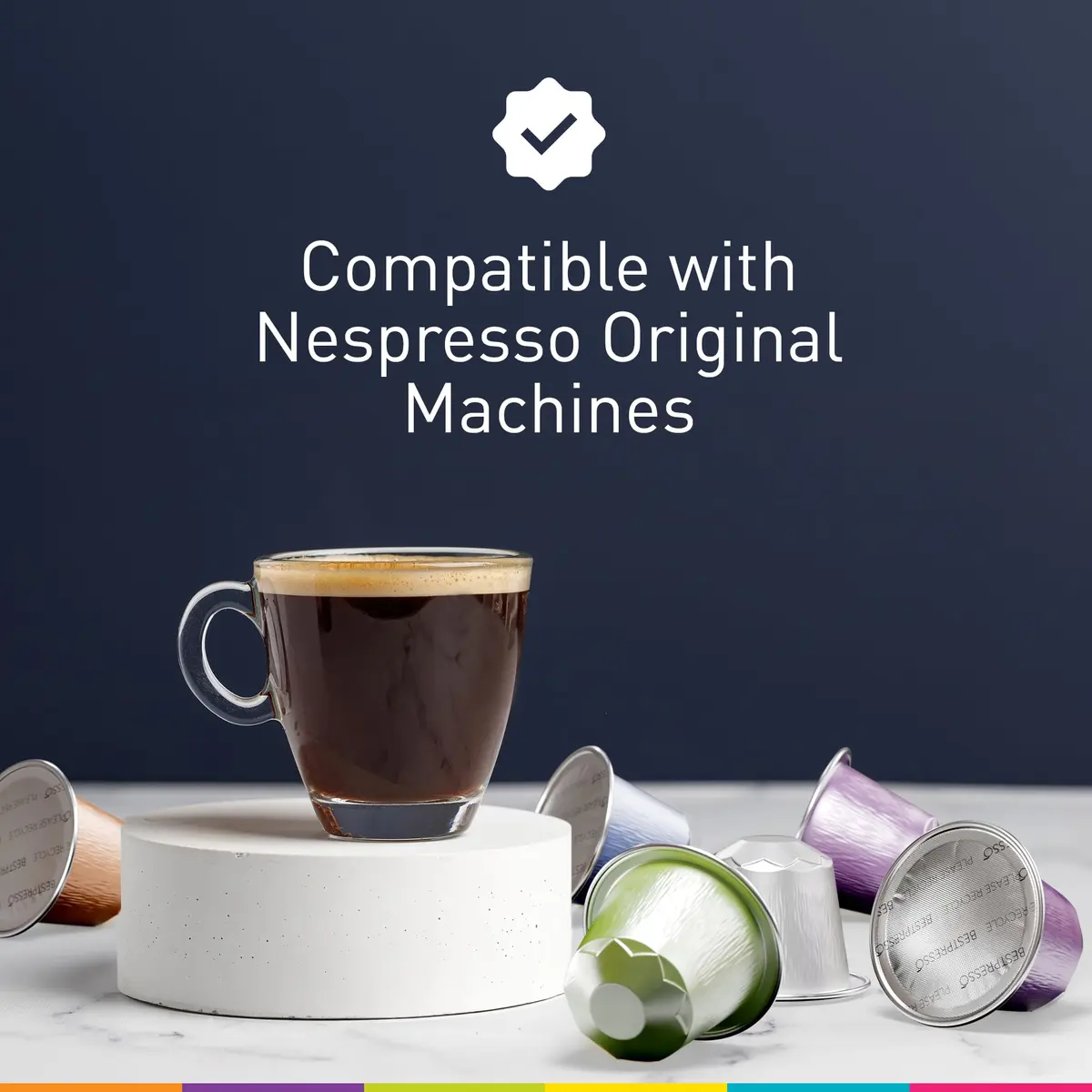 Bestpresso Coffee for Nespresso Original Machine 120 pods | Certified Espresso Chocolate Blend, Medium Intensity - view 2