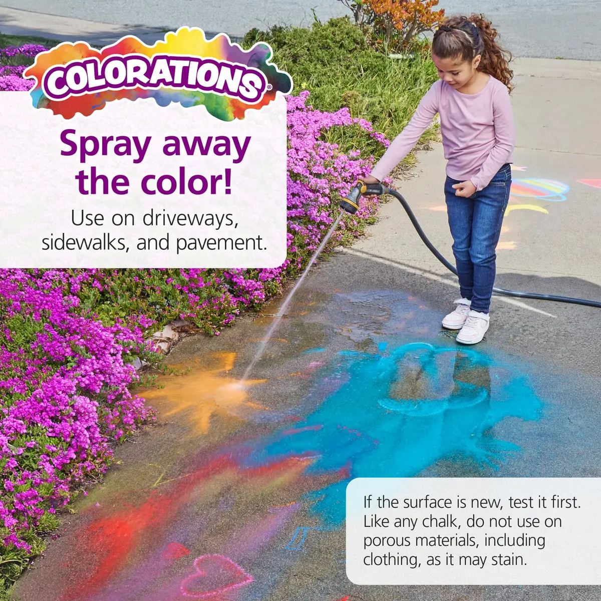 Colorations Jumbo Washable Sidewalk Chalk Set, 20 Pieces, 8 Assorted Colors | Non-Toxic, AP Certified, ASTM-D4236 - view 5