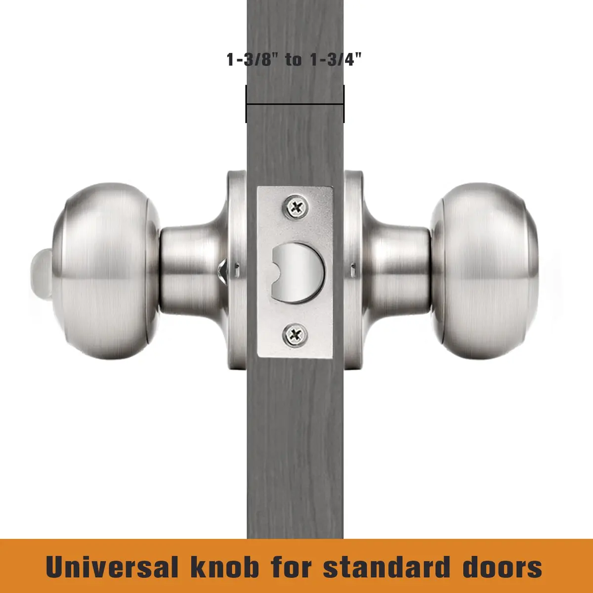 Probrico Brushed Nickel Door Knobs, Privacy Lock for Bathroom & Bedroom, 10 Pack | Easy Install, ANSI Grade 3 Certified - view 9