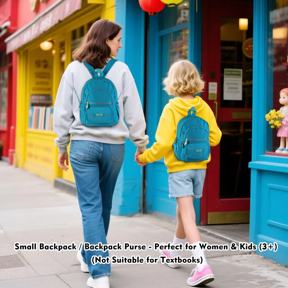 AOTIAN Mini Backpack for Women, Lightweight Nylon Small Daypack | Compact & Durable - view 6