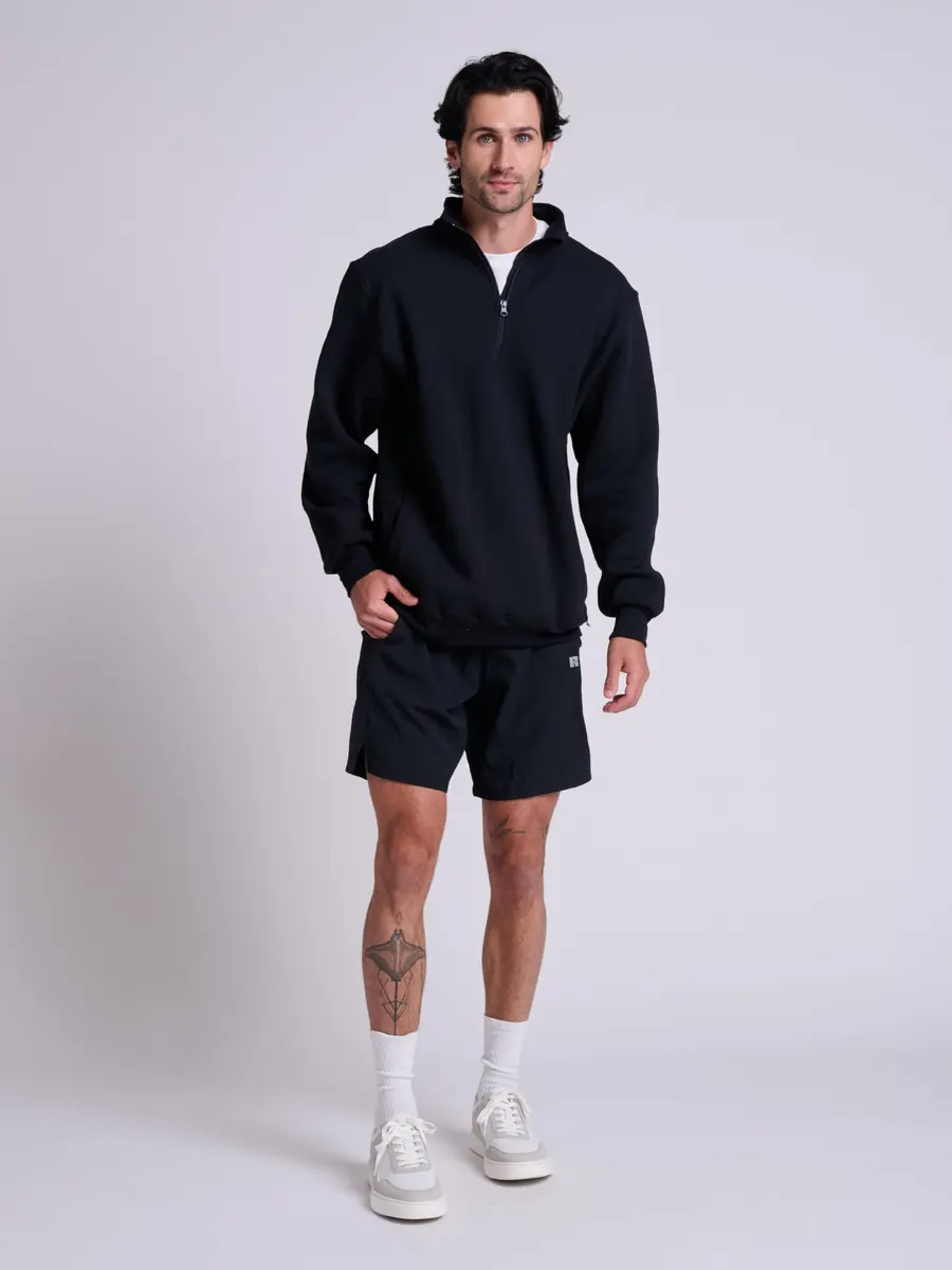 Russell Athletic Dri-Power Fleece 1/4 Zip Cadet Black Medium | Moisture-Wicking, Relaxed Fit, US Imported - view 2