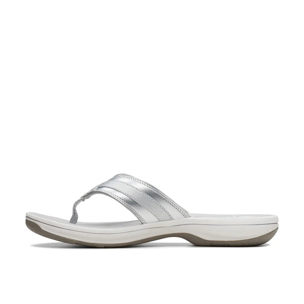 Clarks Breeze Sea Flip-Flop 9 | Silver Synthetic, Lightweight & Comfortable (70-120 chars) - view 4