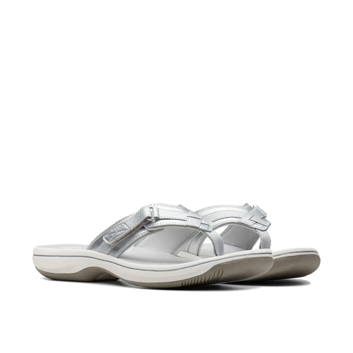 Clarks Breeze Sea Flip-Flop 9 | Silver Synthetic, Lightweight & Comfortable (70-120 chars) - view 6