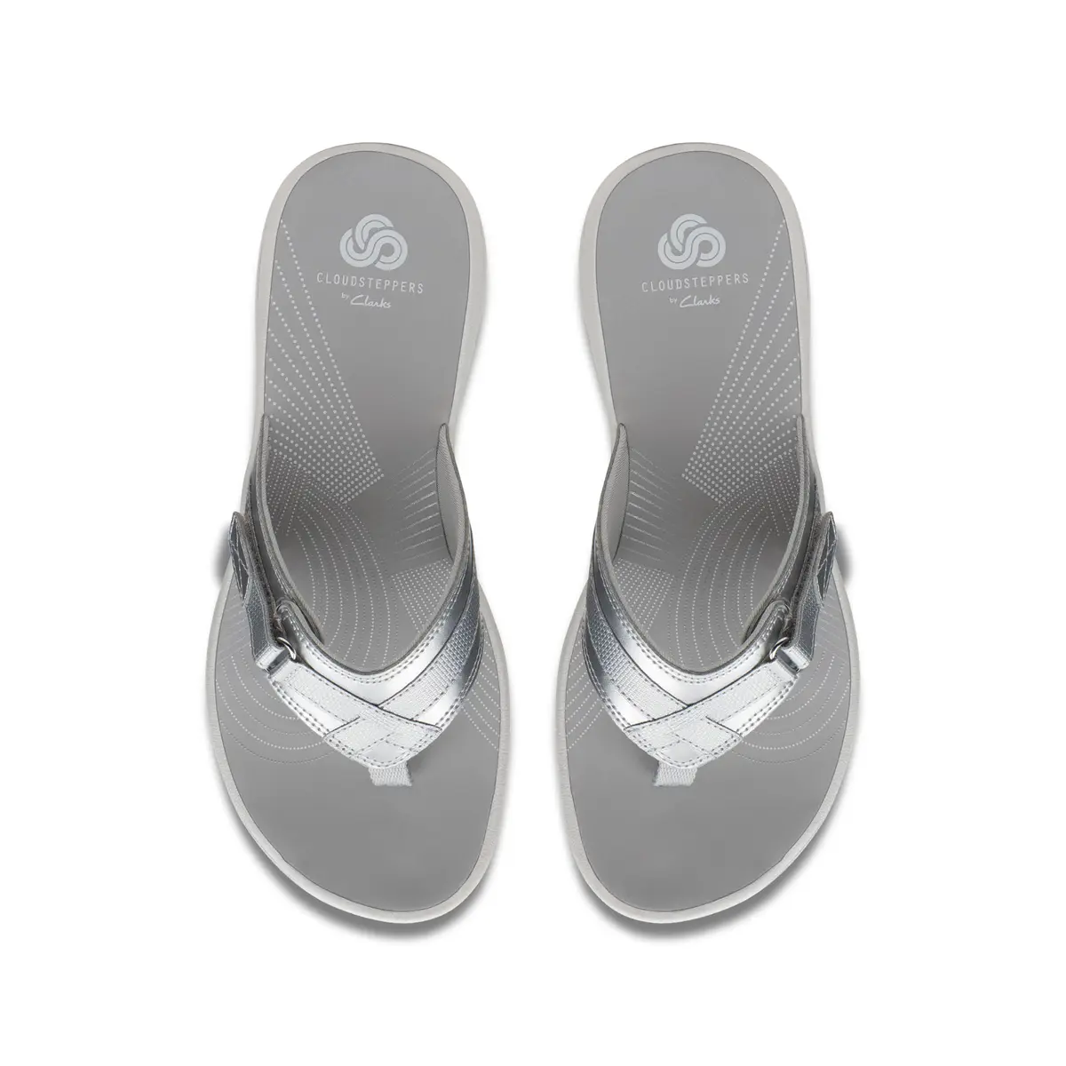 Clarks Breeze Sea Flip-Flop 9 | Silver Synthetic, Lightweight & Comfortable (70-120 chars) - view 8