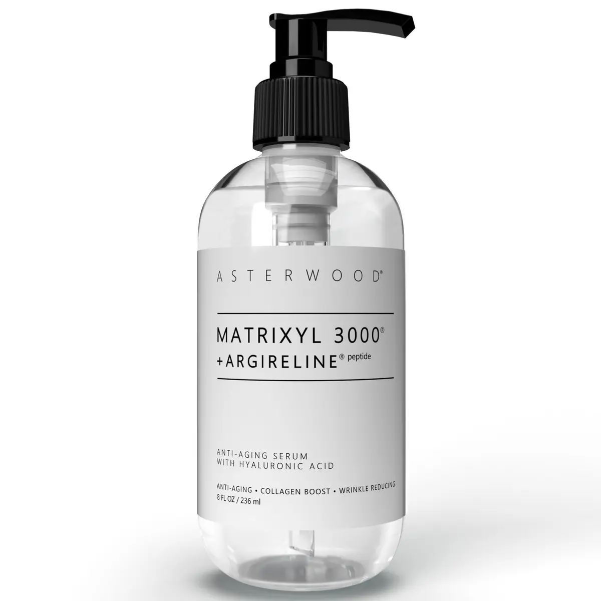 Asterwood Matrixyl 3000 & Argireline Peptide Serum with Hyaluronic Acid | Anti-Aging, 8 Fl Oz - main product image