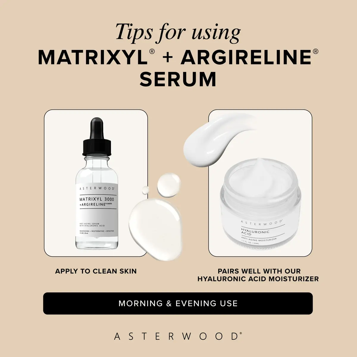 Asterwood Matrixyl 3000 & Argireline Peptide Serum with Hyaluronic Acid | Anti-Aging, 8 Fl Oz - view 7