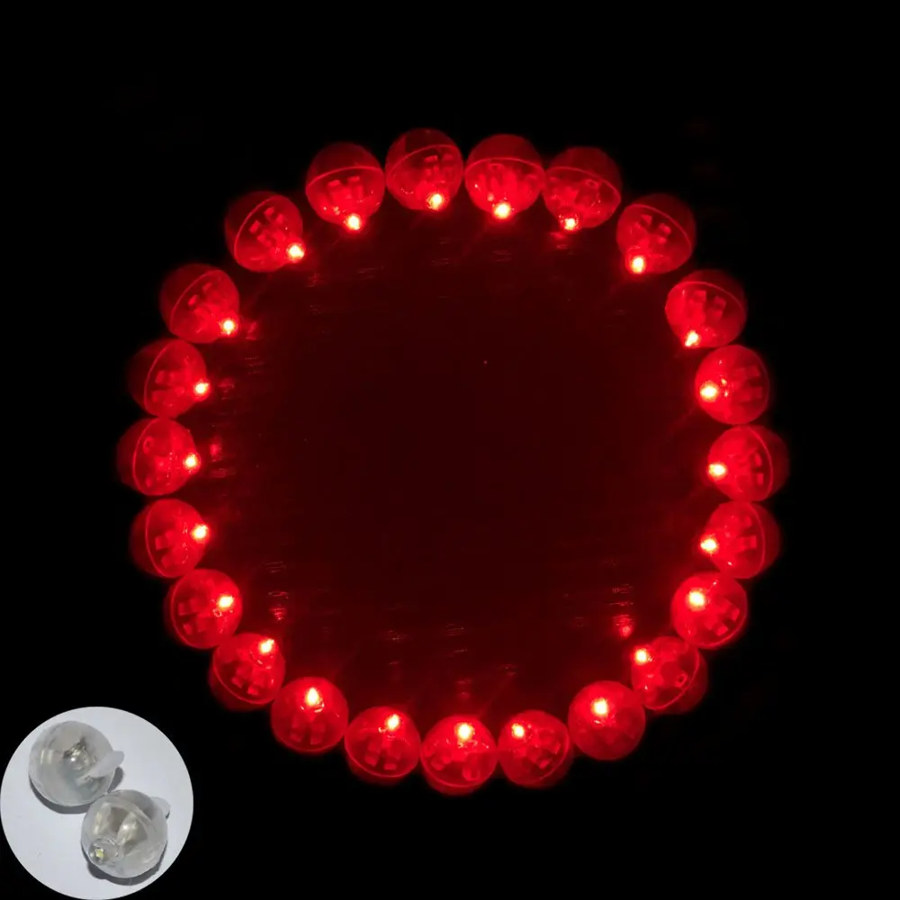 Neo LOONS Red Round LED Balloon Lights 100 Count (2.9 oz) | Long Standby Time for Paper Lanterns & Parties - main product image