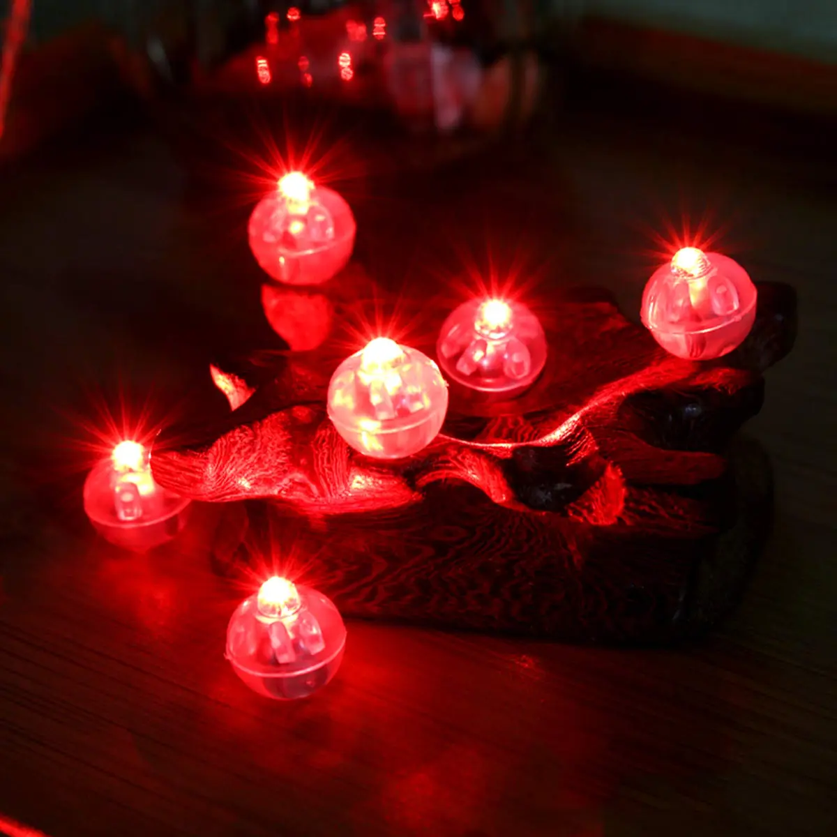 Neo LOONS Red Round LED Balloon Lights 100 Count (2.9 oz) | Long Standby Time for Paper Lanterns & Parties - view 2