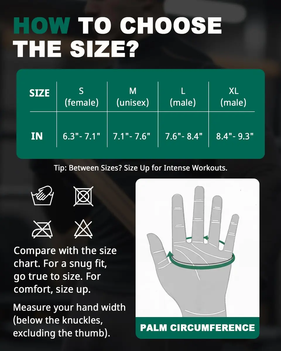 Trideer Workout Gloves with Wrist Wrap Support | Full Palm & Wrist Stability for Men - view 6