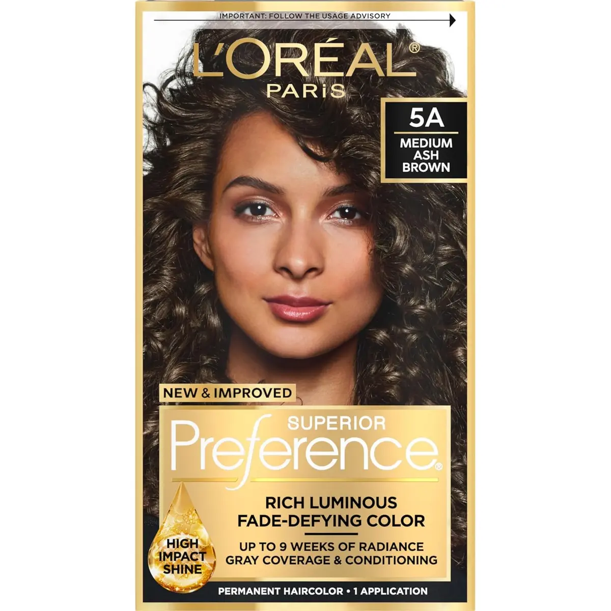 L'Oreal Superior Preference 5A Medium Ash Brown | Long-Lasting Ash Brown Hair Color Kit - view 2