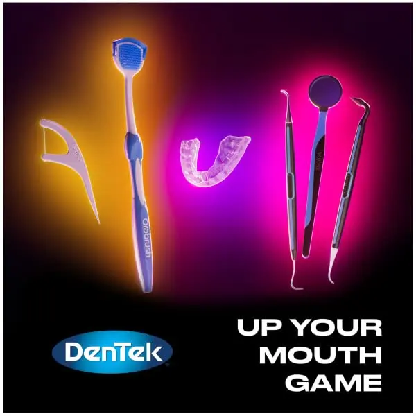 DenTek Complete Clean Easy Reach Floss Picks, Mouthwash Blast Flavor, 75 ct. (Pack of 4) | Advanced Fluoride Coating - view 7