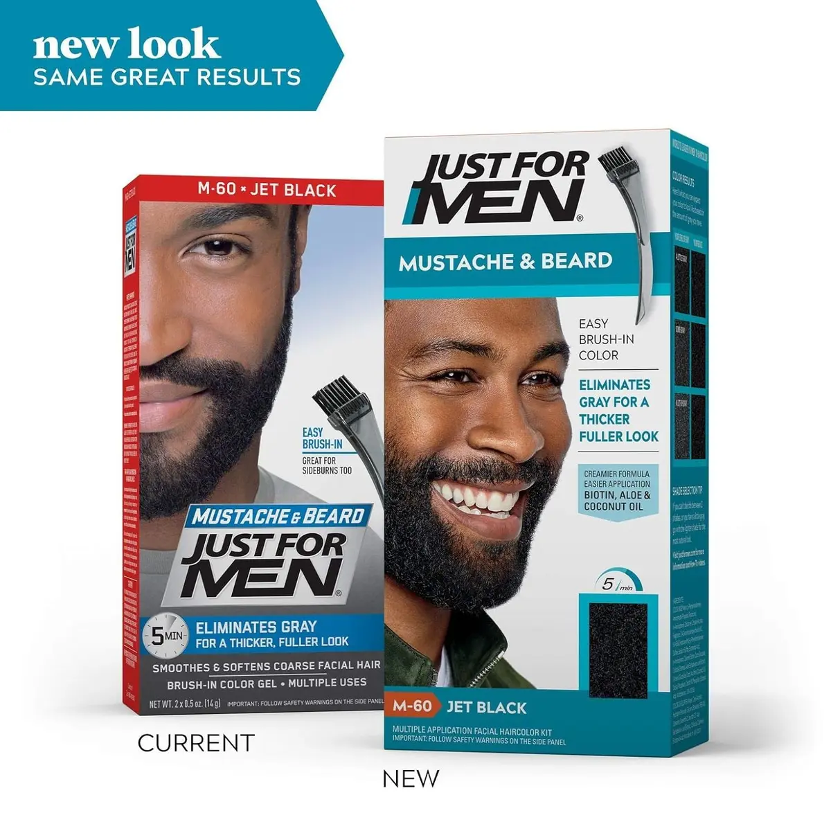 Just for Men Color Gel Mustache, Beard & Sideburns 115 Jet Black | Permanent Hair Color for Men - view 7