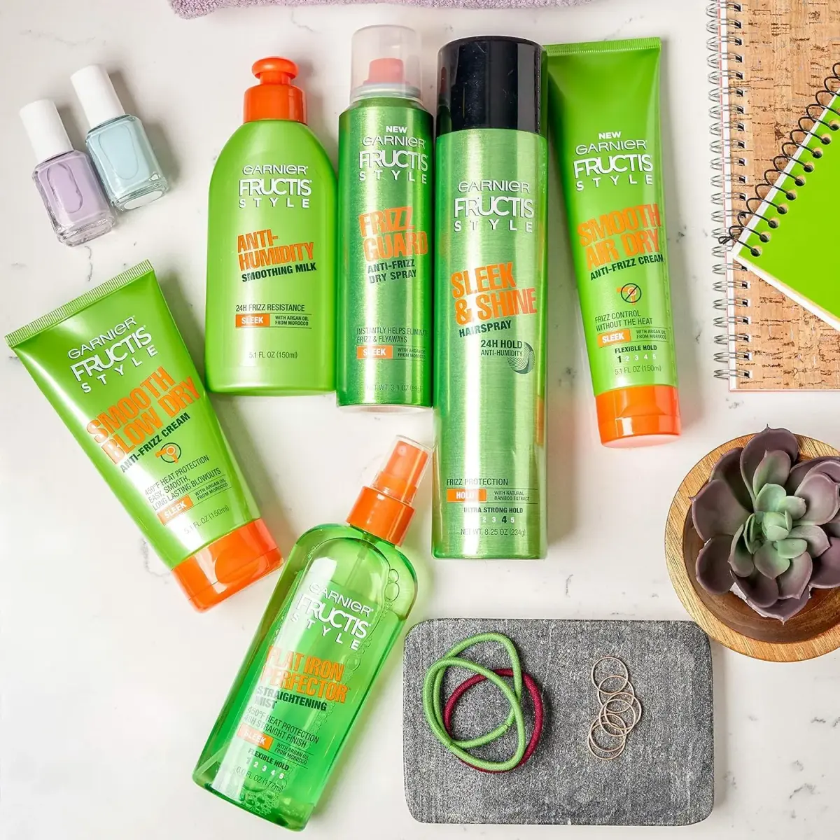 Garnier Fructis Style Anti-Humidity Hairspray Sleek & Shine 250ml (8.25 Fl Oz) | Humidity Protection & Shine - view 8