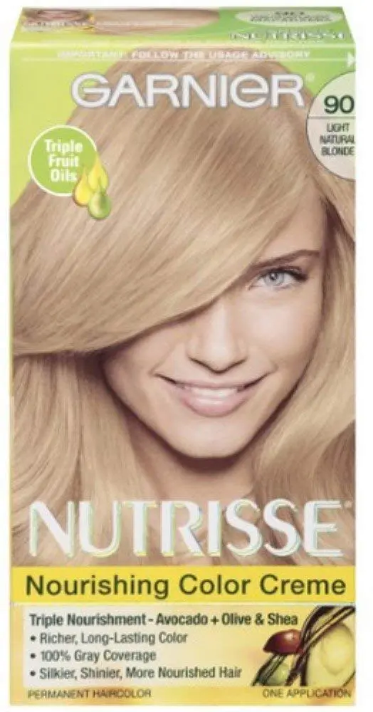 Garnier Nutrisse Nourishing Color Creme, Light Natural Blonde 90 | 2 Count (Pack of 1) | Permanent Hair Color - main product image