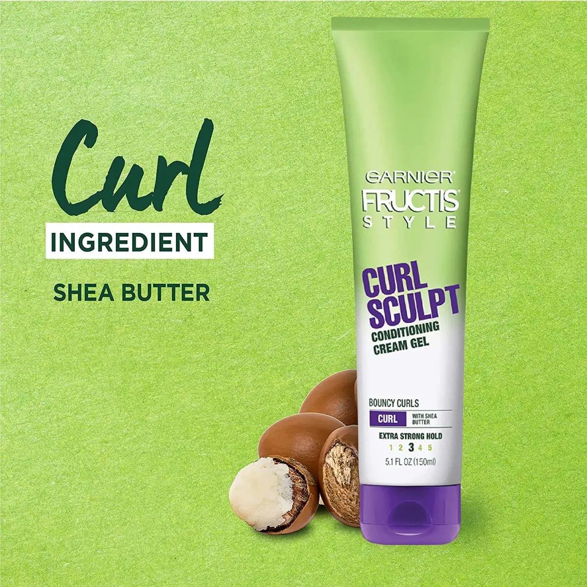 Garnier Fructis Style Curl Sculpt Conditioning Cream Gel 150ml (5 Fl Oz) | Strong Hold for Curly Hair - view 7