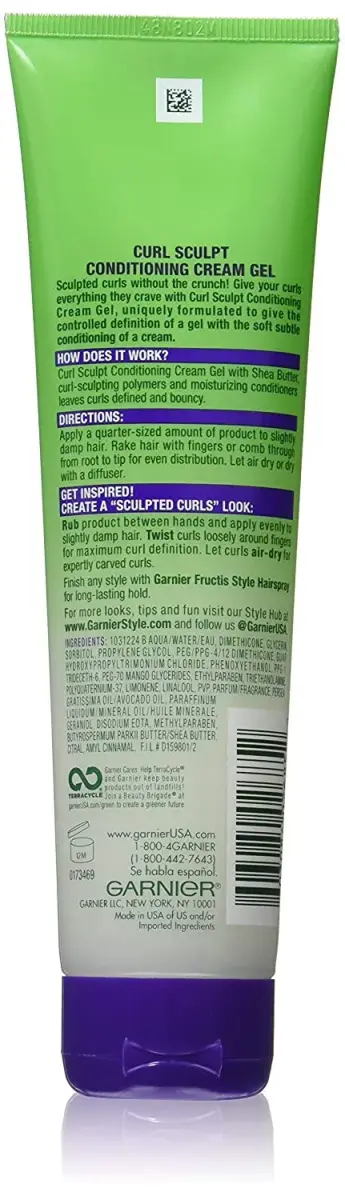 Garnier Fructis Style Curl Sculpt Conditioning Cream Gel 150ml (5 Fl Oz) | Strong Hold for Curly Hair - view 3