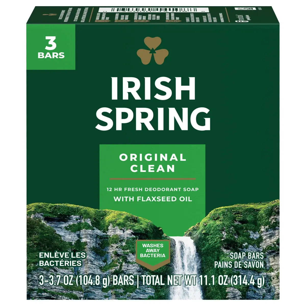 Irish Spring Deodorant Bar Soap, Original, 90 oz (2.55 kg) | Classic Scent for Deep Cleansing - main product image