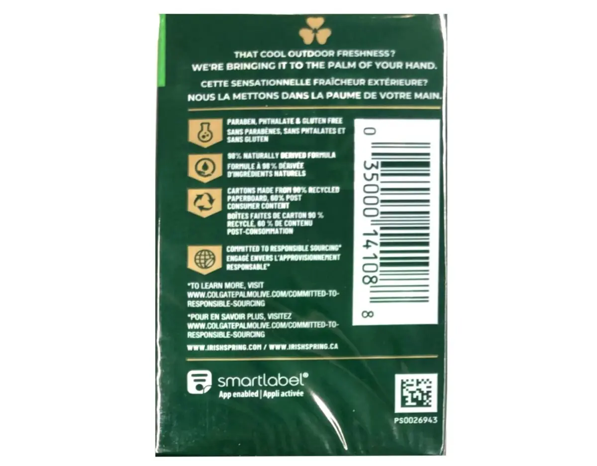 Irish Spring Deodorant Bar Soap, Original, 90 oz (2.55 kg) | Classic Scent for Deep Cleansing - view 2