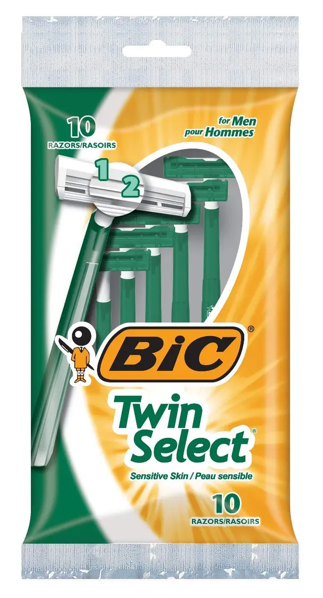 BIC Mens Twin Select Sensitive Disposable Razor 20 Count | Close & Comfortable Shave for Men - main product image