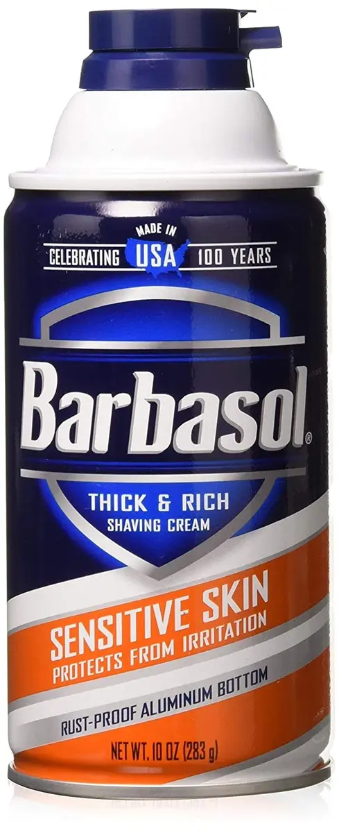 Barbasol Thick & Rich Shaving Cream for Sensitive Skin 296ml (10 oz) | Gentle Care Pack of 11 - main product image