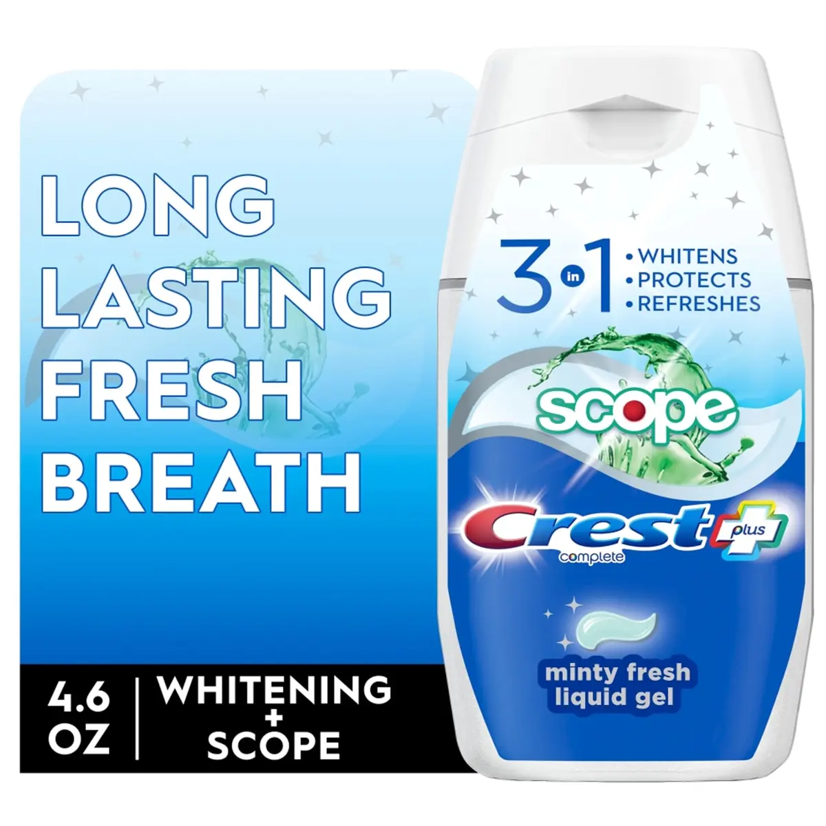 Crest Complete Tartar Control Whitening Toothpaste with Scope Mint Fresh Flavor 130g (4.6 oz) | Fluoride Cavity Protection - view 4