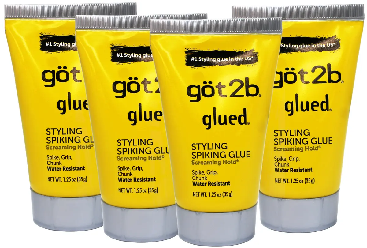 Got2B Glued Styling Spiking Glue 1.25 oz (Pack of 4) | Ultra-Strong Hold for Spiky Styles - main product image