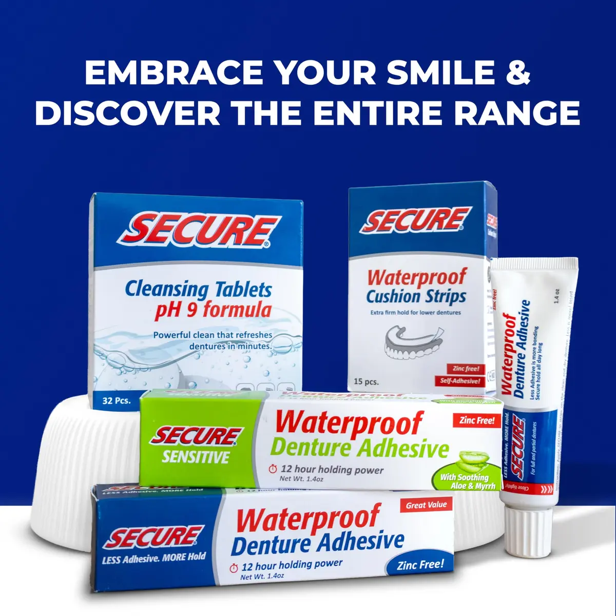 Secure Denture Cleaning Tablets, 128 Tablets | pH 9 Formula for Deep Disinfection - view 7