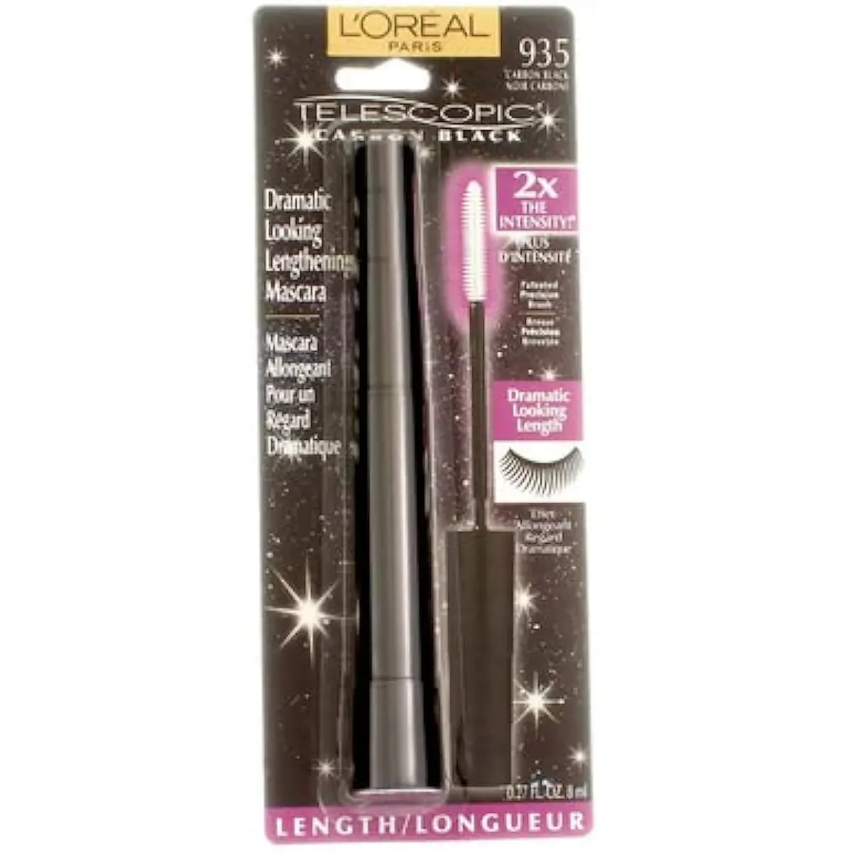 L'Oreal Paris Telescopic Mascara, Carbon Black 0.27 oz | Dramatic Length & Lash Separation - view 7