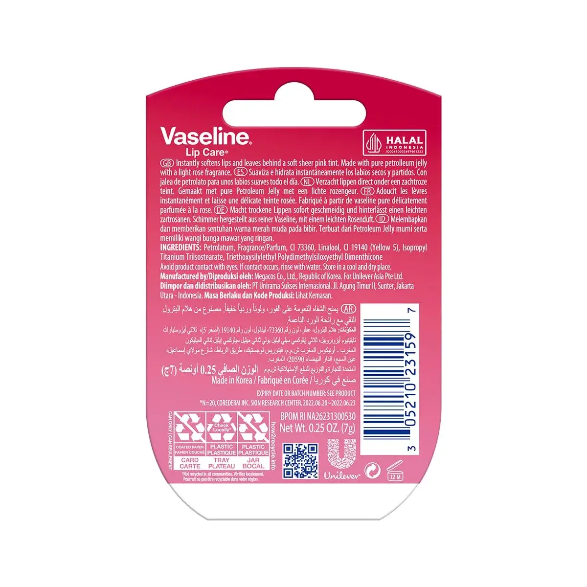 Vaseline Lip Therapy Rosy Lips 0.25 Ounce Single Tin | Healing Lip Balm for Dryness - view 3