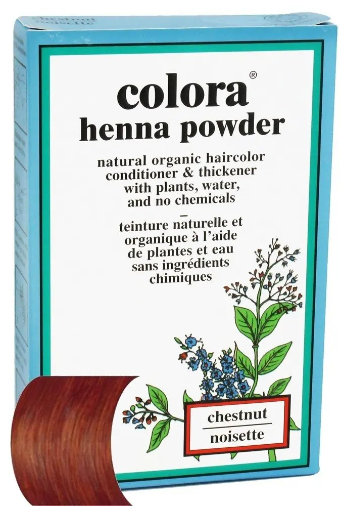 Colora Henna Powder Hair Color Chestnut 2 oz (Pack of 7) | Natural Semi-Permanent Hair Dye - main product image
