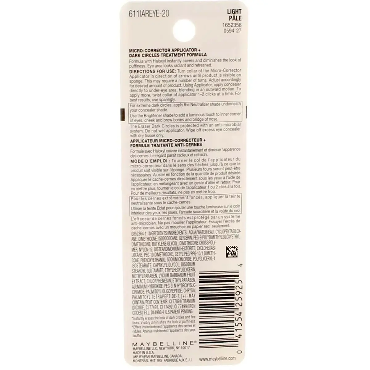 Maybelline Instant Age Rewind Eraser Foundation Light 0.20 Fl Oz (Pack of 6) SPF 20 - view 2