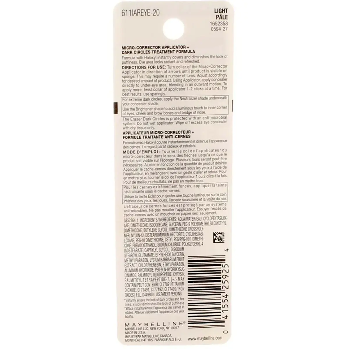 Maybelline Instant Age Rewind Eraser Foundation Light 0.20 Fl Oz (Pack of 6) SPF 20 - view 3