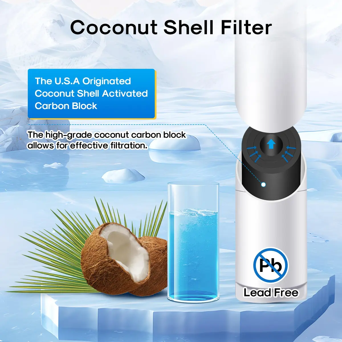 EXCELPURE Water Filter Replacement for LG LT600P 3-Pack | NSF Certified, 99.99% Sediment & Turbidity Filtration - view 4