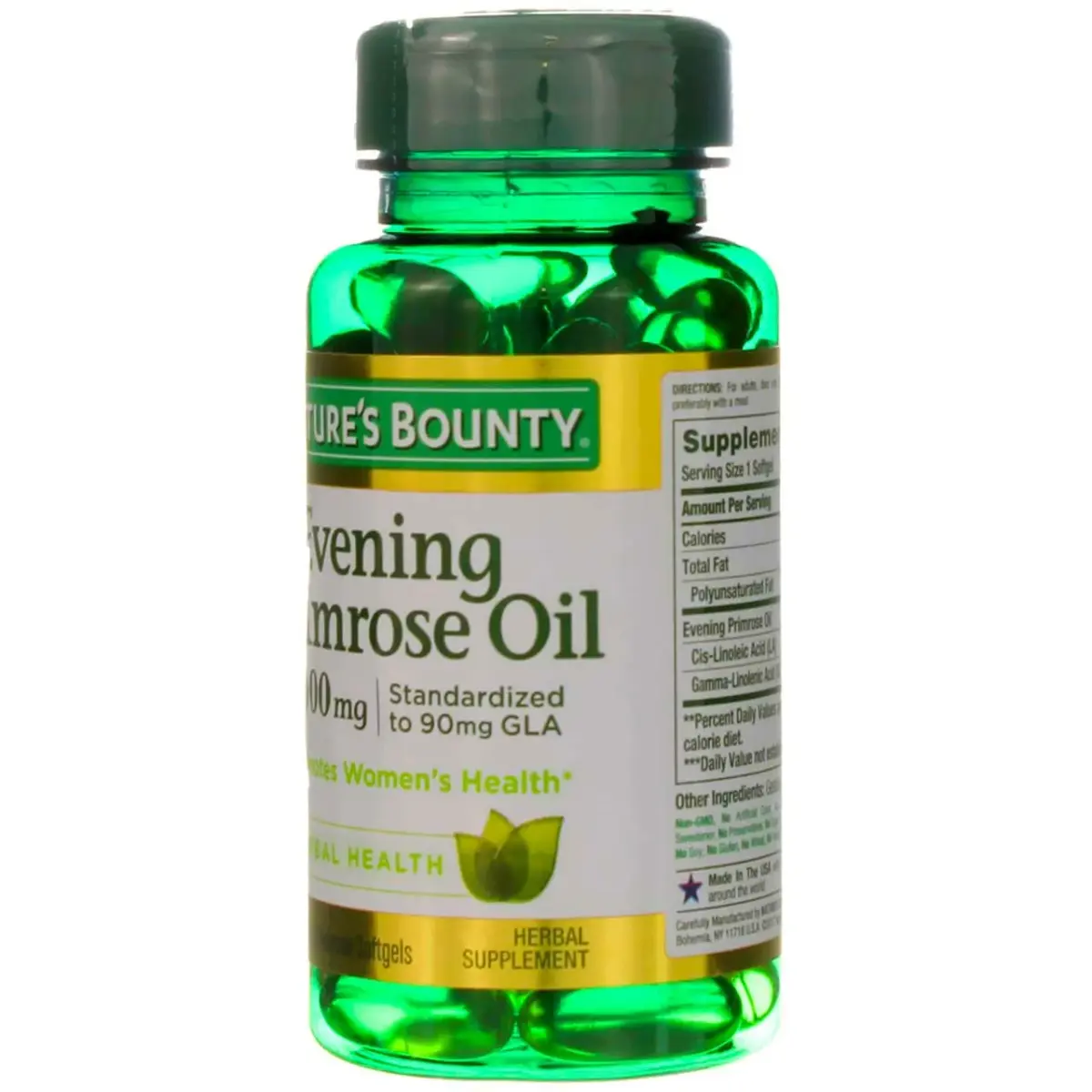 Nature's Bounty Primrose Oil 1000mg Herbal Supplement 60 Softgels (720 Count) | Promotes Women's Health - view 5