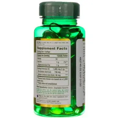 Nature's Bounty Primrose Oil 1000mg Herbal Supplement 60 Softgels (720 Count) | Promotes Women's Health - view 6